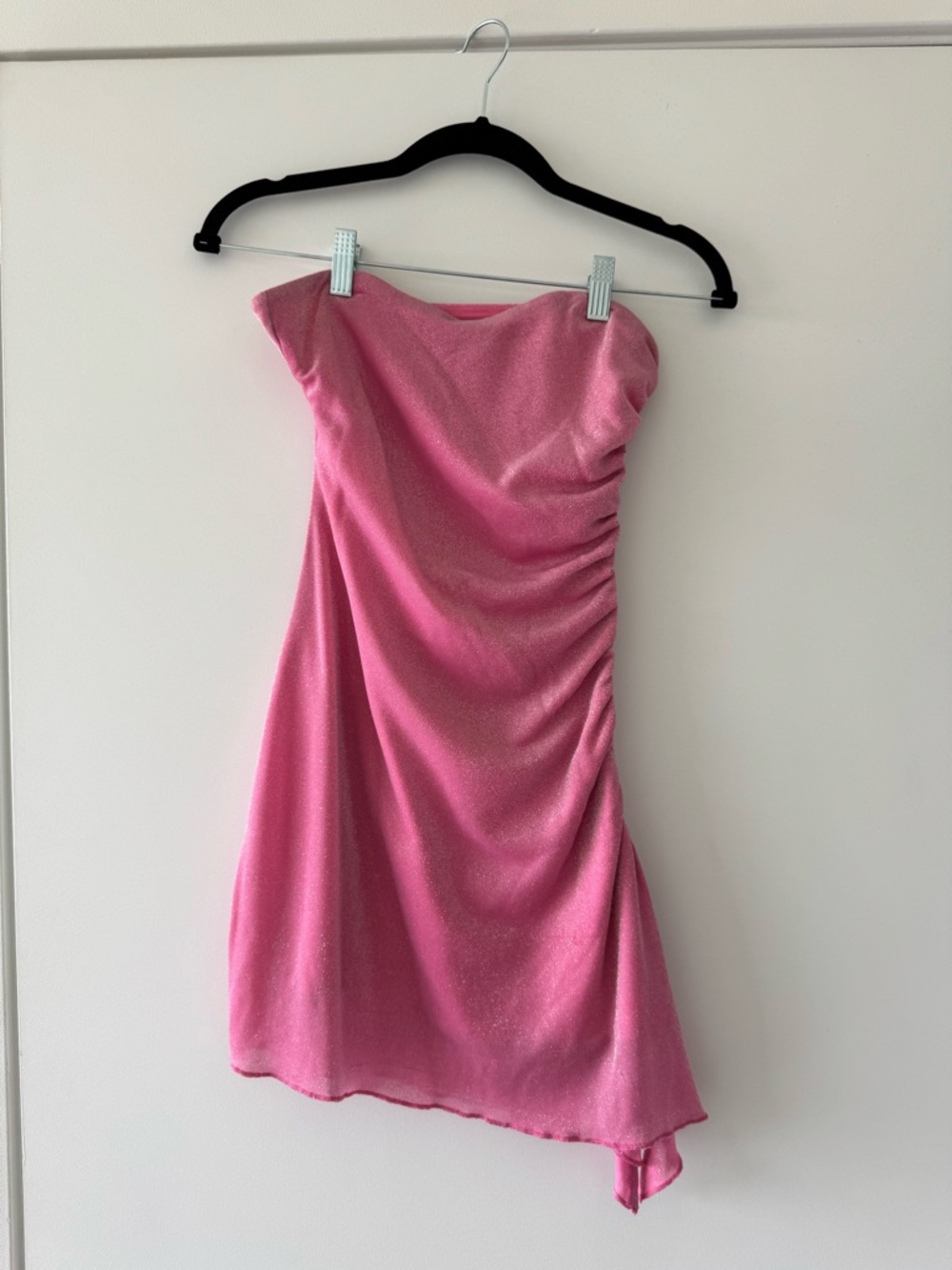 Princess Polly Pink Strapless Ruched Midi Dress
